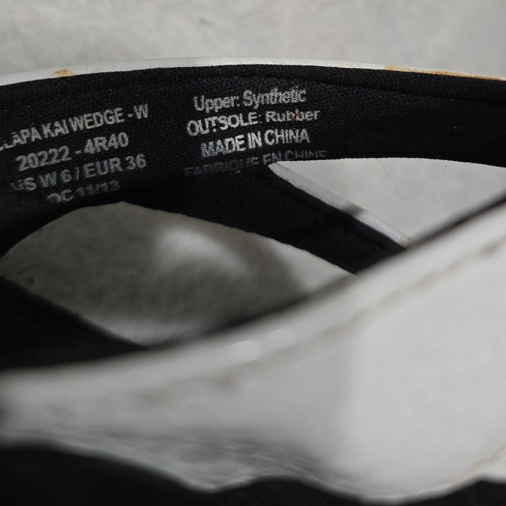 Women's OluKai Wedges Sandals Black & White Flip Flop Shoes Size 6 Kulapa Kai - Picture 5 of 6